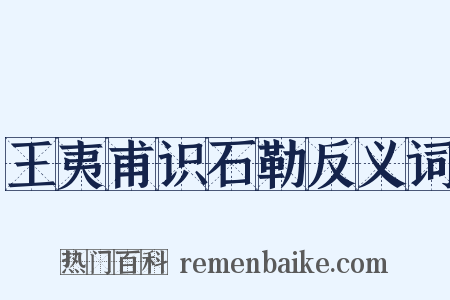 王夷甫识石勒反义词是什么意思的图片